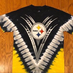 Majestic Pittsburgh Steelers Tie Dye T-Shirt sz M